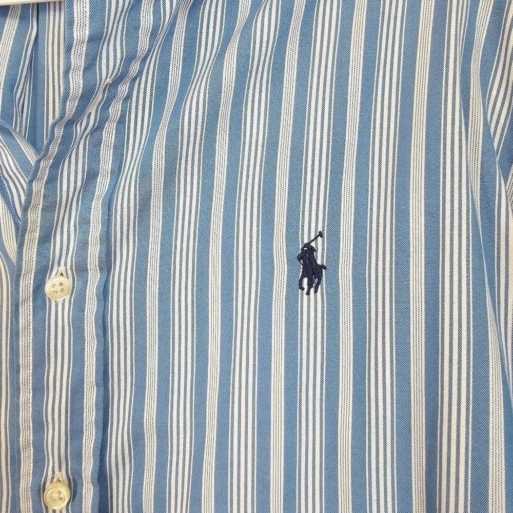POLO Ralph Lauren men's striped long sleeve dress shirt size 16.5 34 / 35